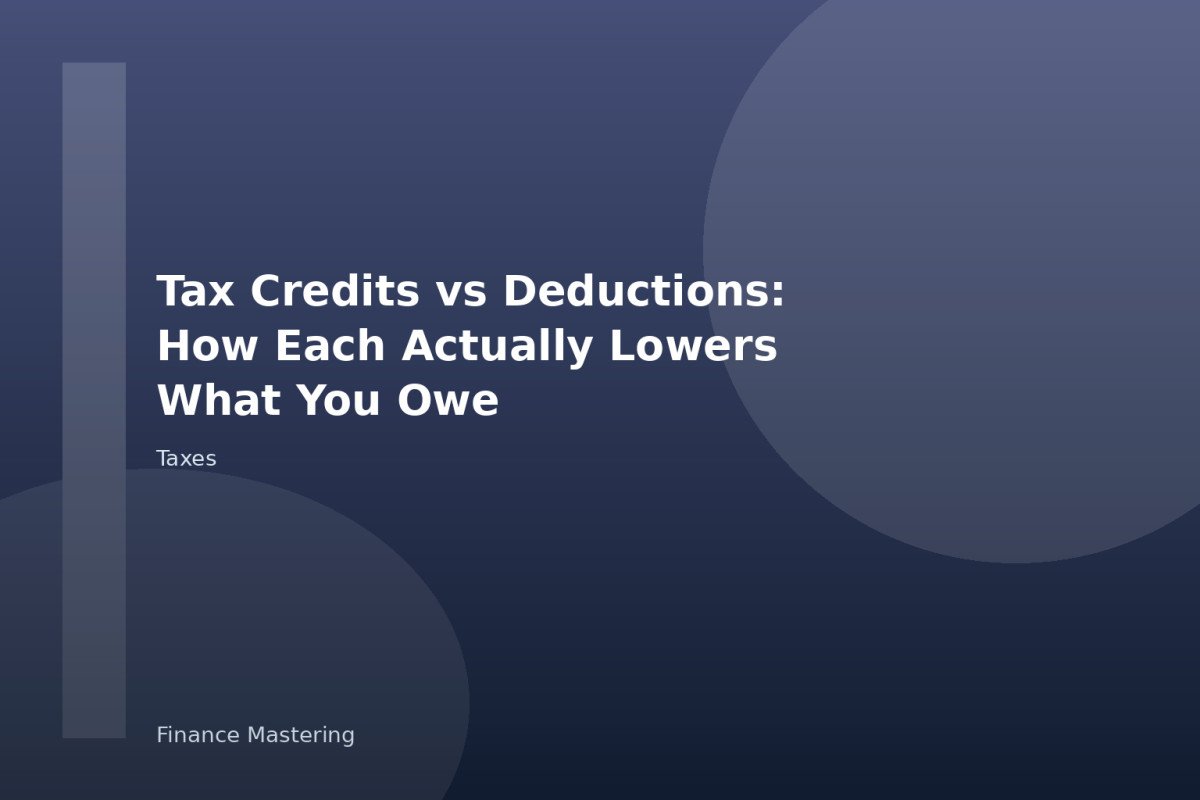 Tax Credits vs Deductions: How Each Actually Lowers What You Owe
