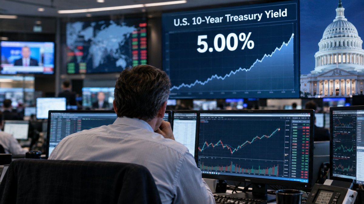 10-Year Treasury Yield Hits 5%: What It Means for Mortgages, Savings, Bonds, and Stocks