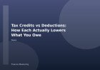 Tax Credits vs Deductions: How Each Actually Lowers What You Owe